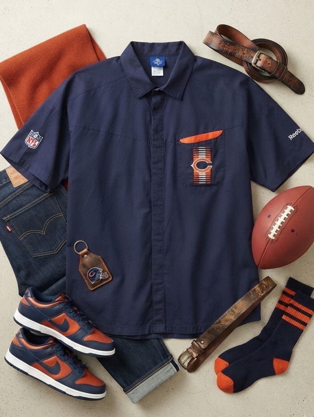 NFL On Field Look Snap Button Short Sleeve Shirt